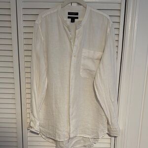 Banana Republic White Linen Shirt